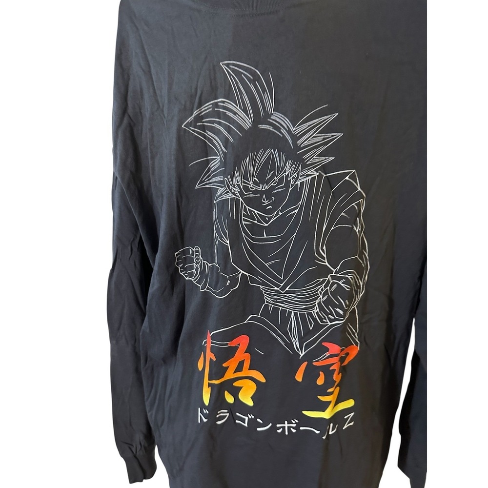 New Dragon Ball Z Goku Graphic Long Sleeve Shirt Black Mens Large DBZ Anime - Picture 3 of 9